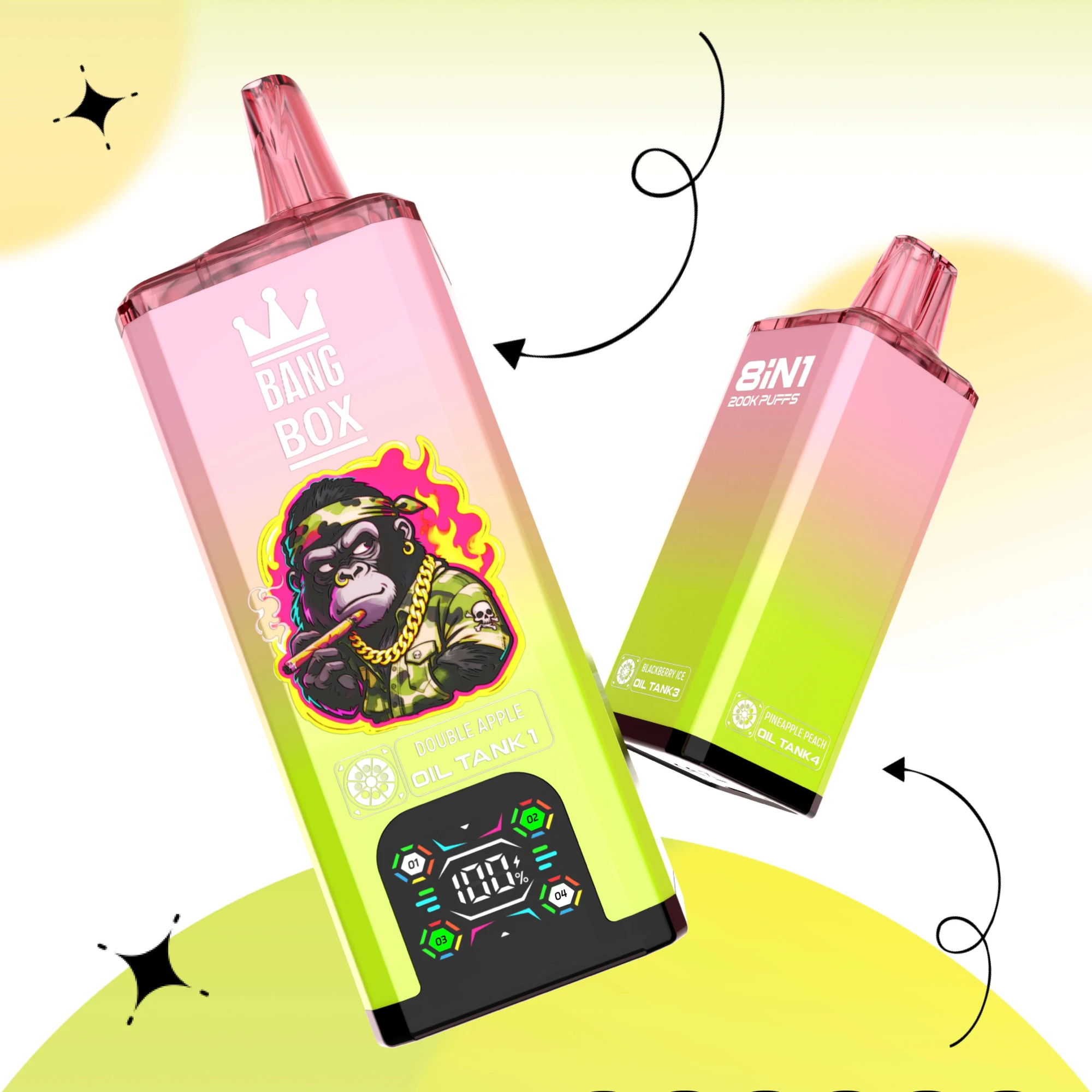 Bang Box 200000 200K Puffs Disposable Vape 8 in 1 Flavors Smart Screen Factory Direct - Image 7