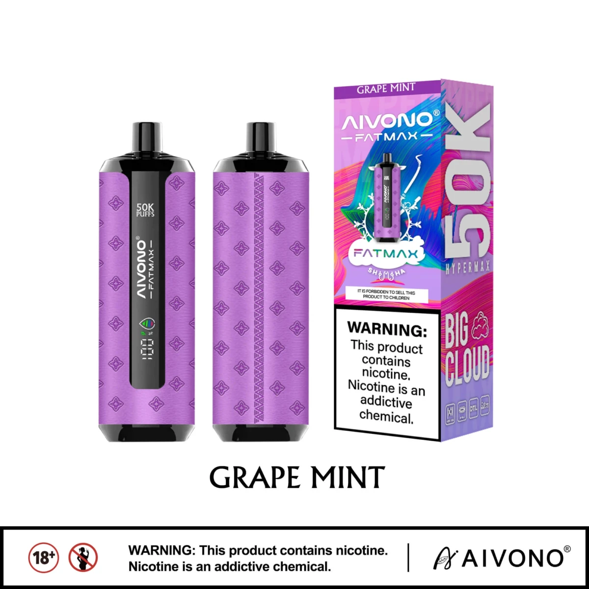 Aivono AIM FATMAX 50000 | High-Capacity Disposable Vape with 50,000 Puffs