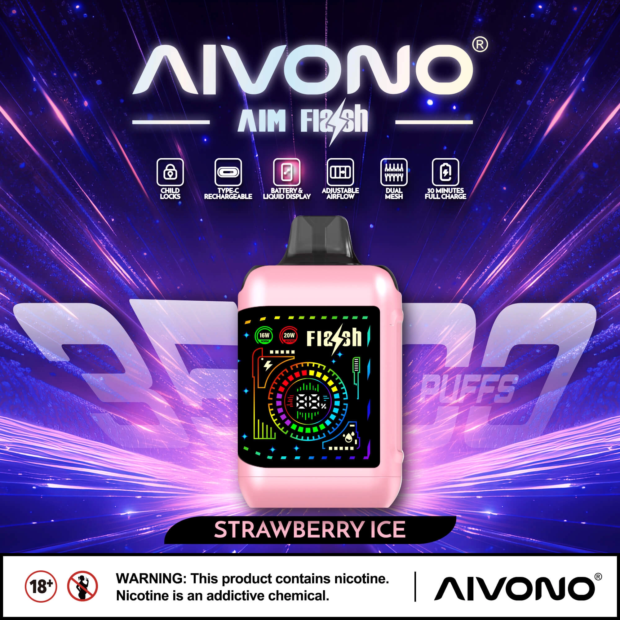 AIVONO FLASH 35000 Puffs Disposable Vape Wholesale - Image 10