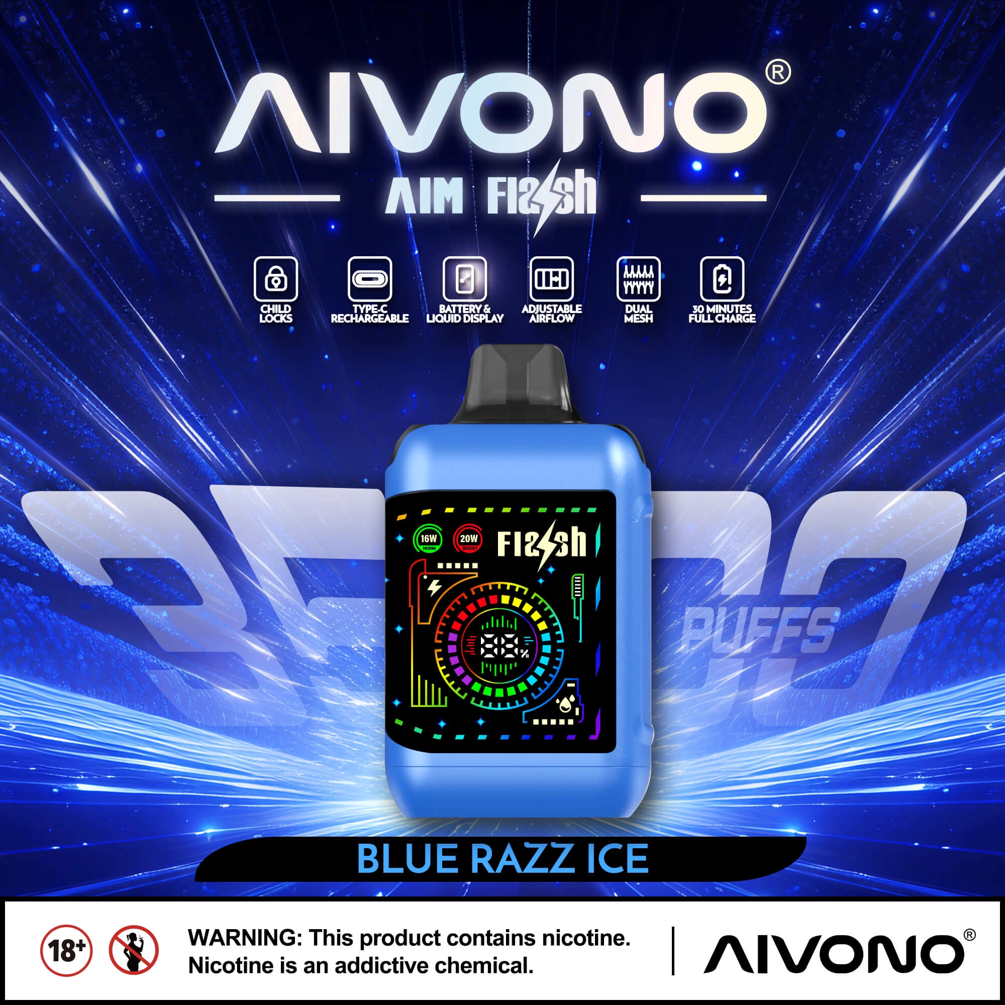 AIVONO FLASH 35000 Puffs Disposable Vape Wholesale - Image 7
