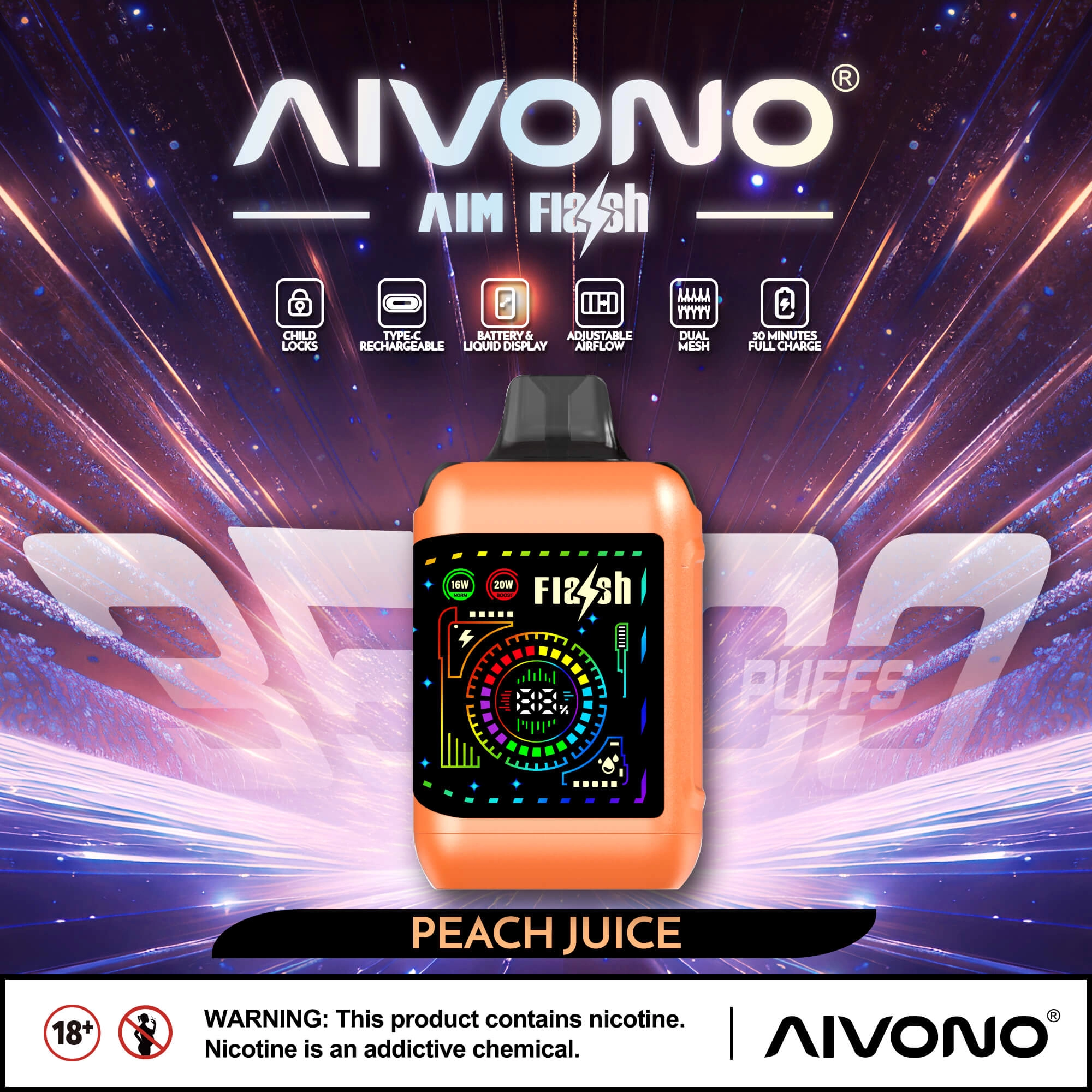 AIVONO FLASH 35000 Puffs Disposable Vape Wholesale - Image 5