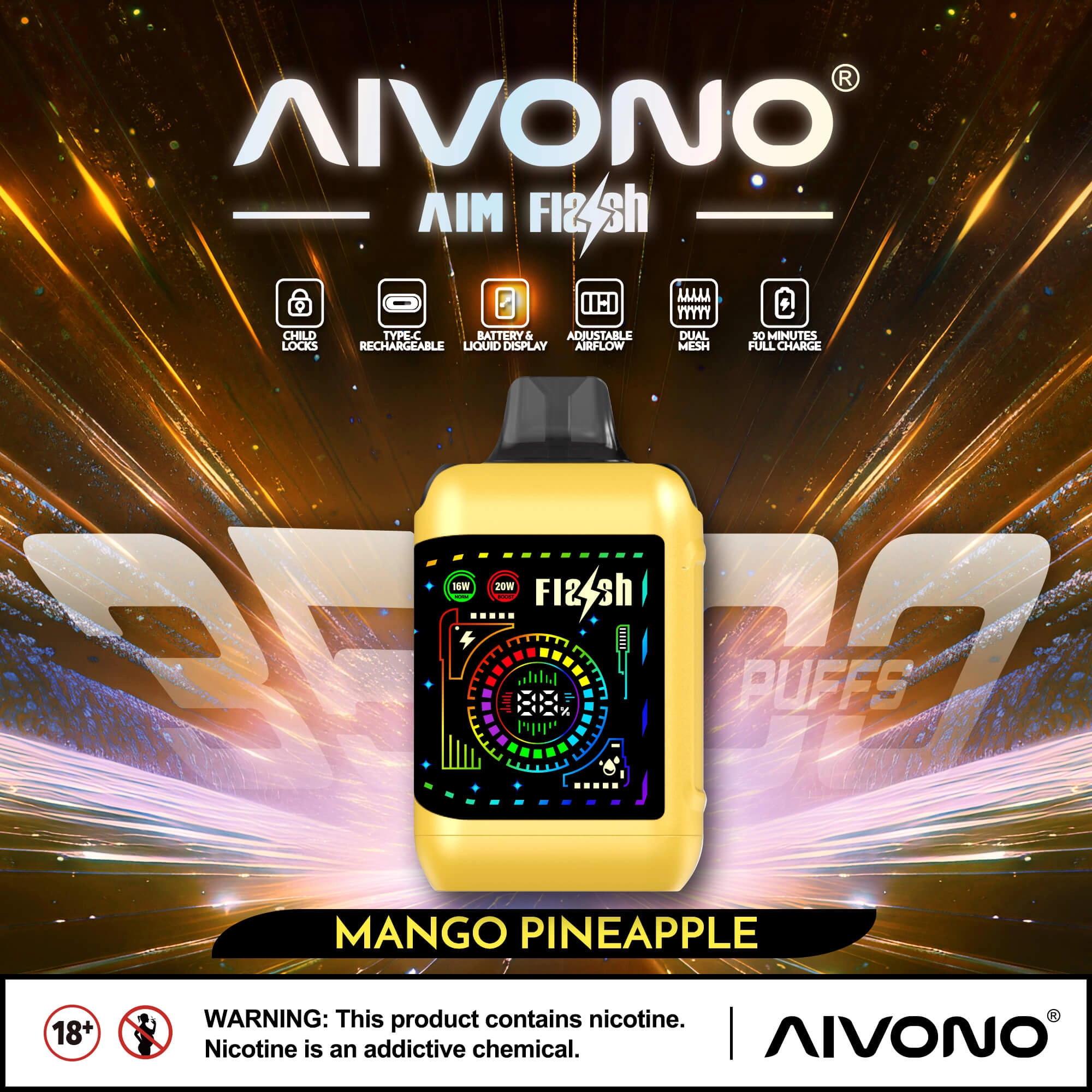 AIVONO FLASH 35000 Puffs Disposable Vape Wholesale