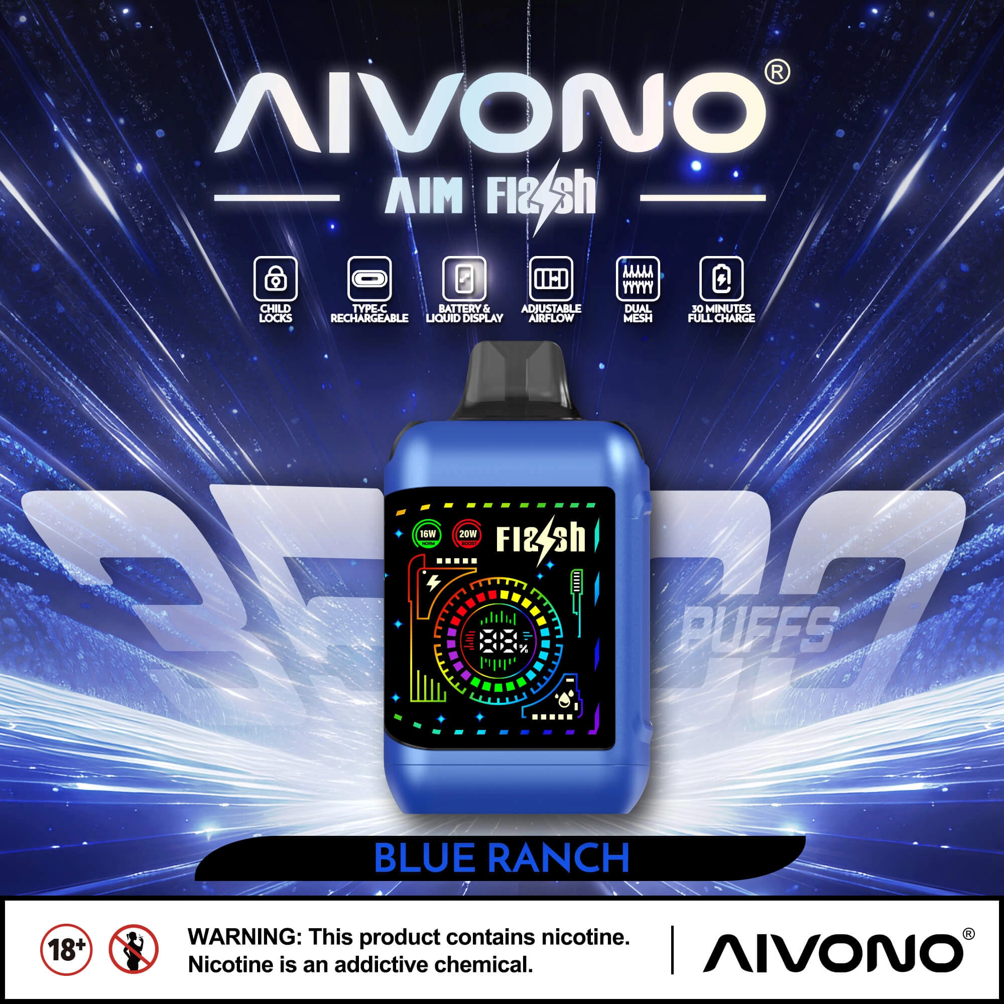 AIVONO FLASH 35000 Puffs Disposable Vape Wholesale - Image 16