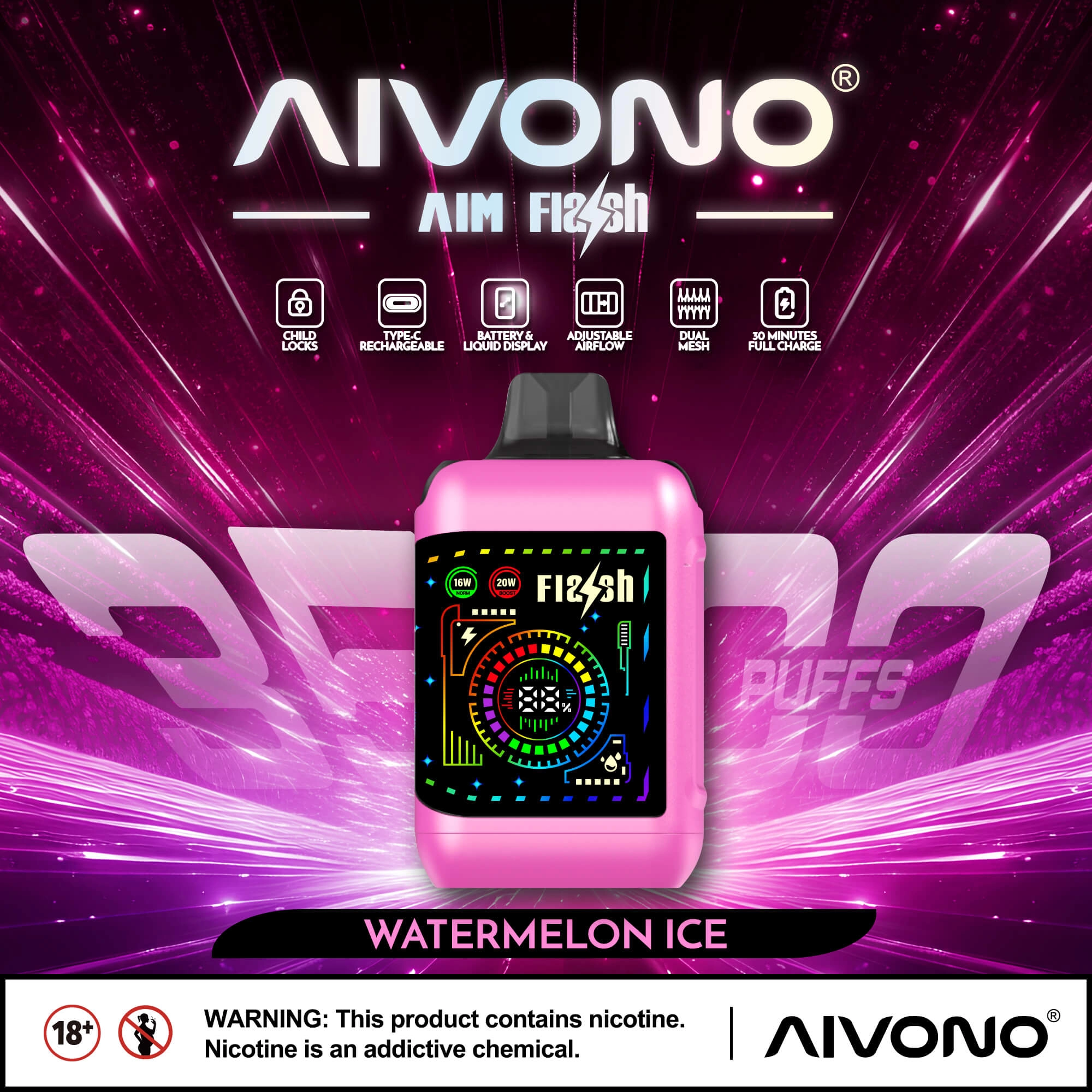 AIVONO FLASH 35000 Puffs Disposable Vape Wholesale - Image 15