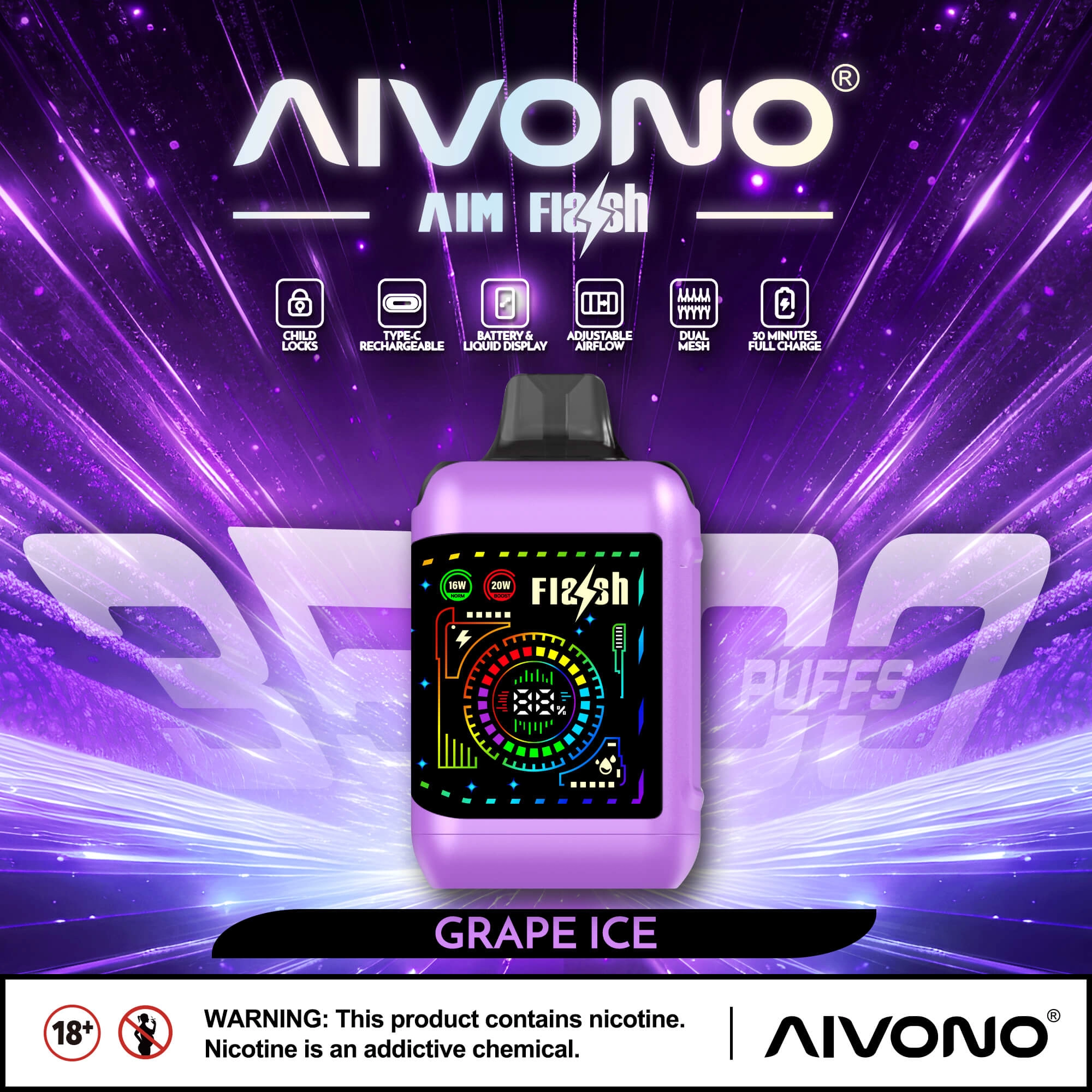 AIVONO FLASH 35000 Puffs Disposable Vape Wholesale - Image 14