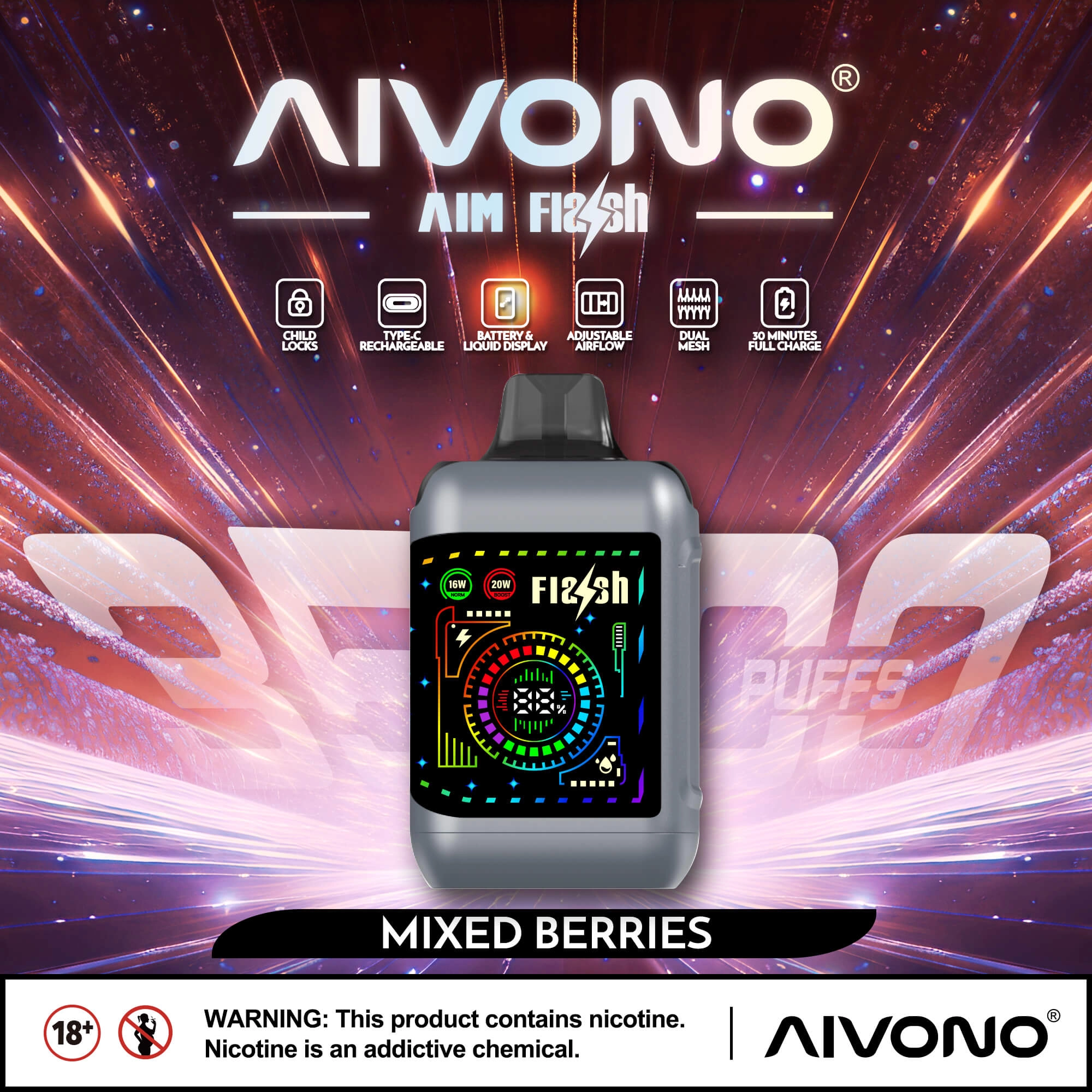 AIVONO FLASH 35000 Puffs Disposable Vape Wholesale - Image 13