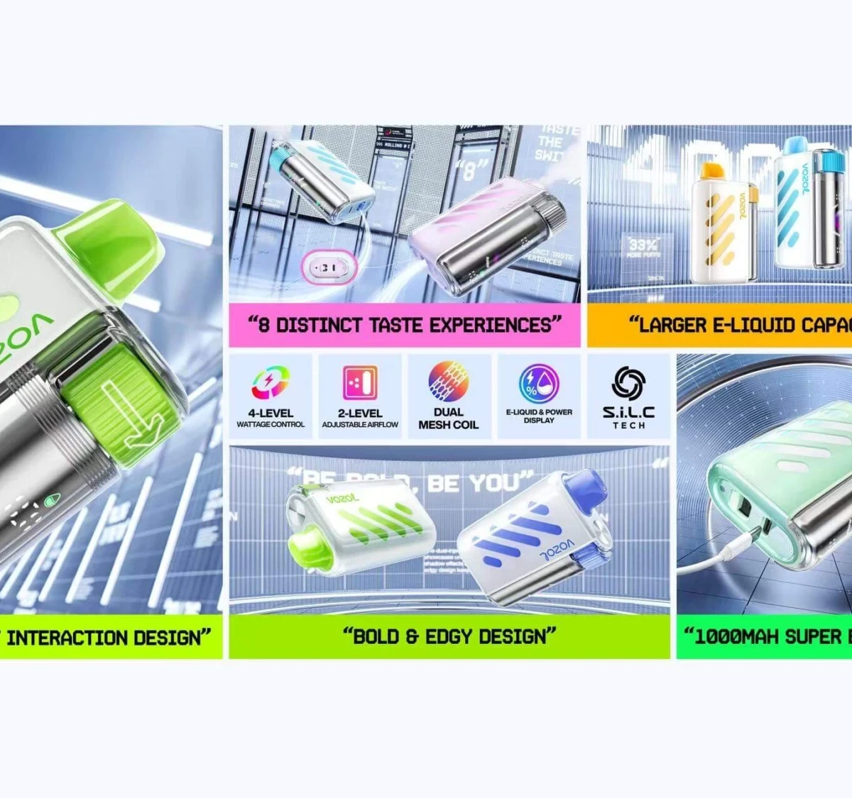 Alternative view of VOZOL Vista 40K: Innovation, Style, and Endurance in One Device