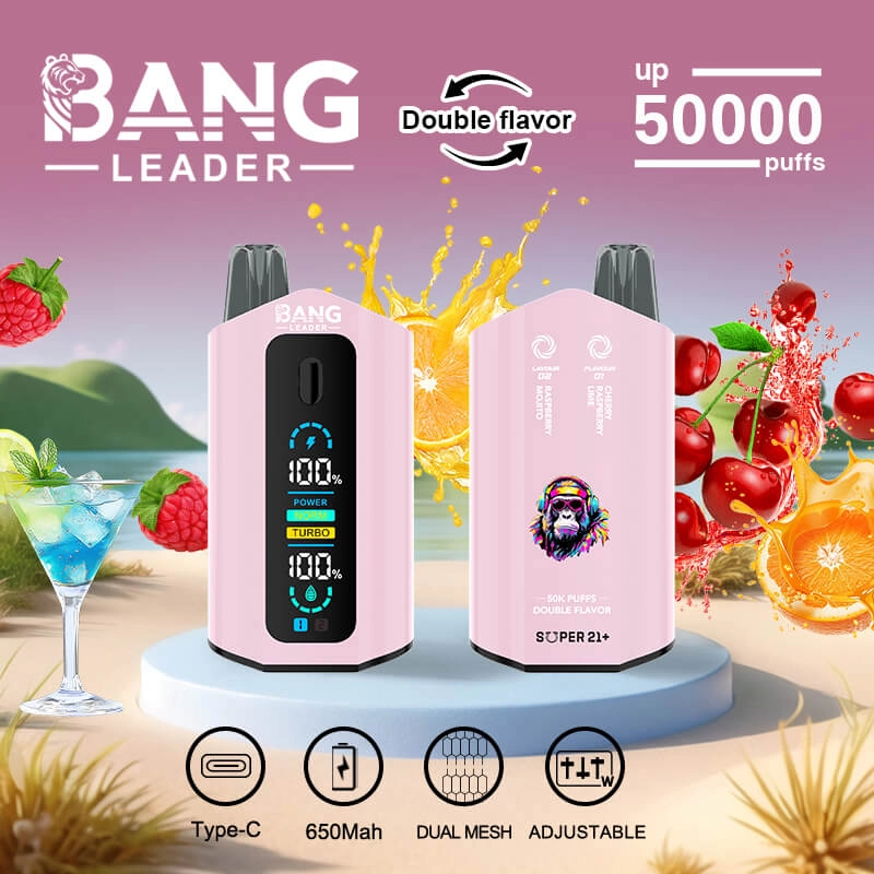 Bang Leader 50K Dual Flavor 50000 Puffs 2-in-1 Vape Device with Long-Lasting Performance