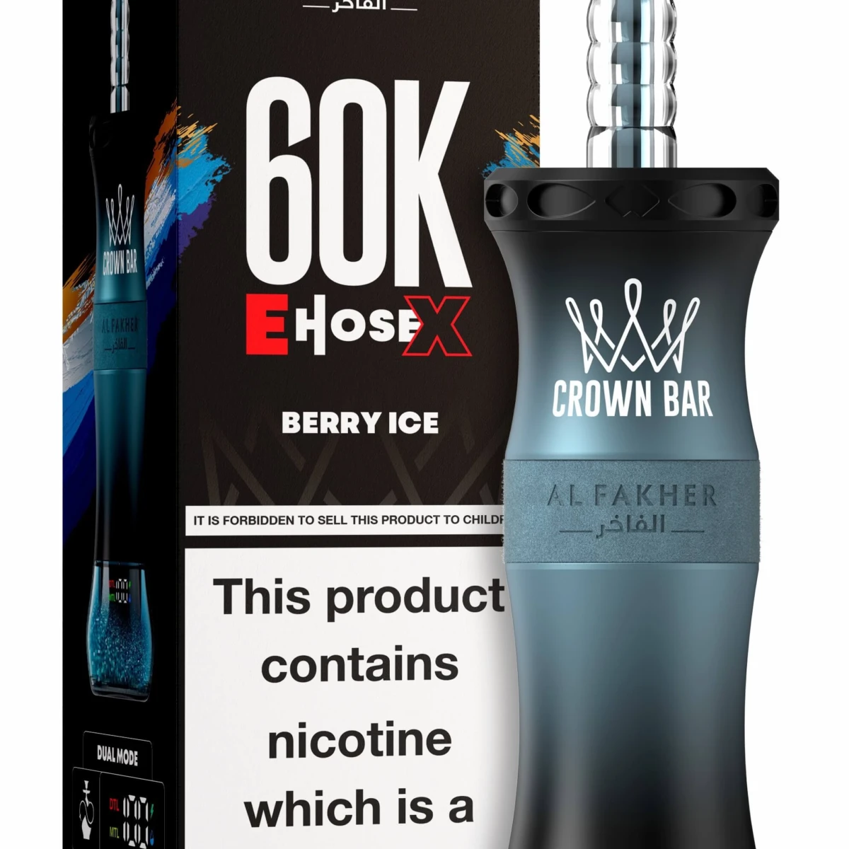 Al Fakher Crown Bar 60K E-Hose X Berry Ice Disposable Hookah Vape