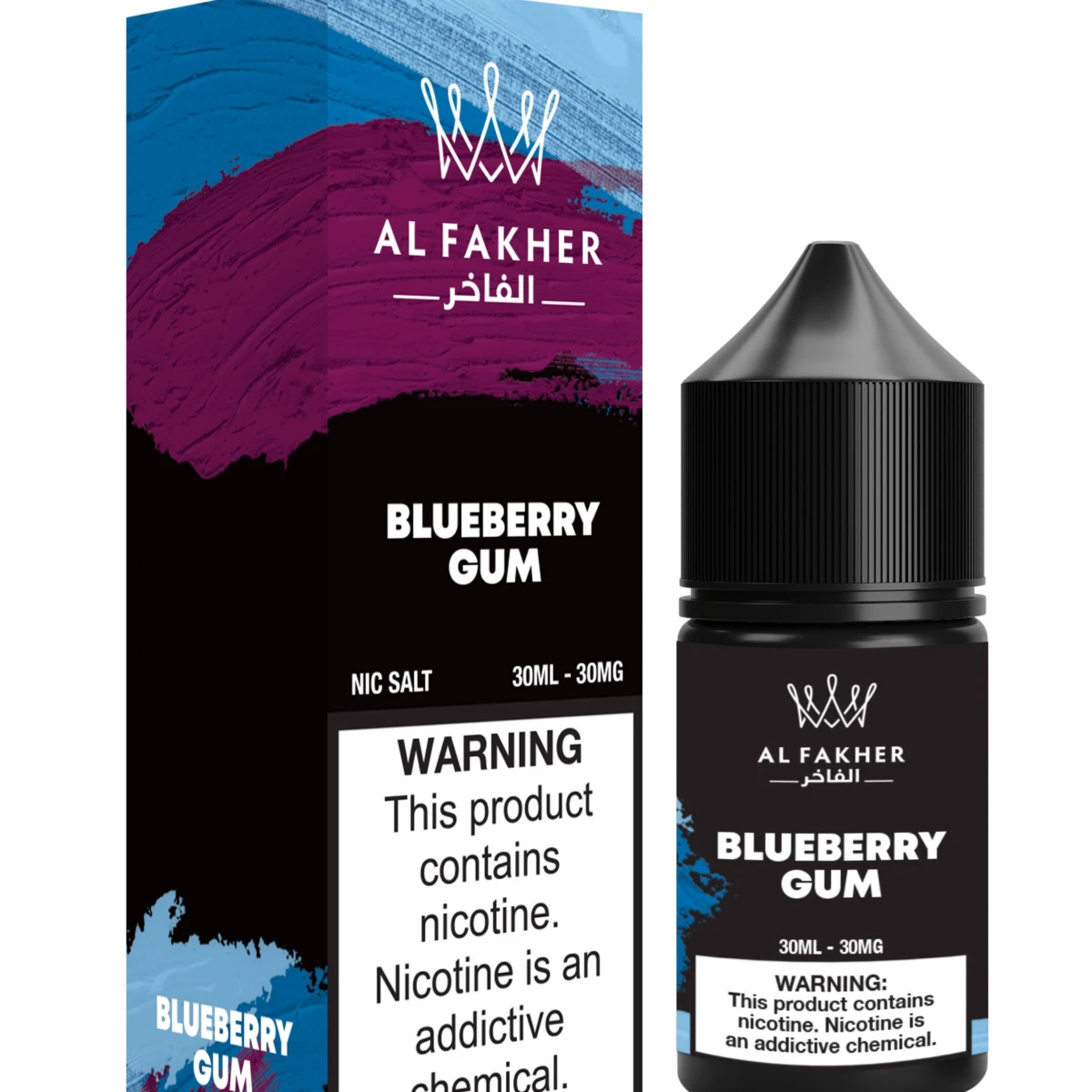 Al Fakher Blueberry Gum Nic Salt E-Liquid 30ml 30mg - Vape Juice