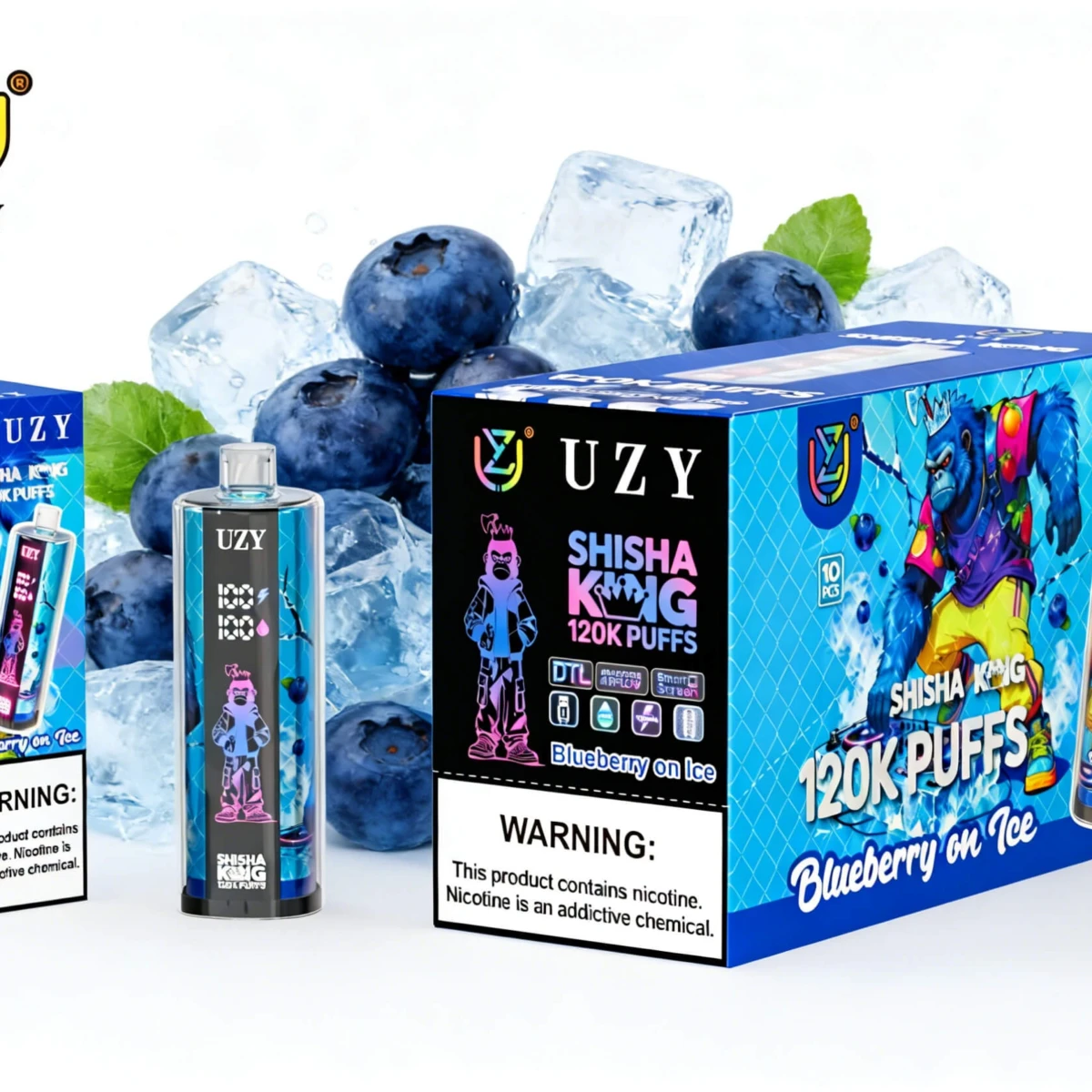 Blueberry on ice