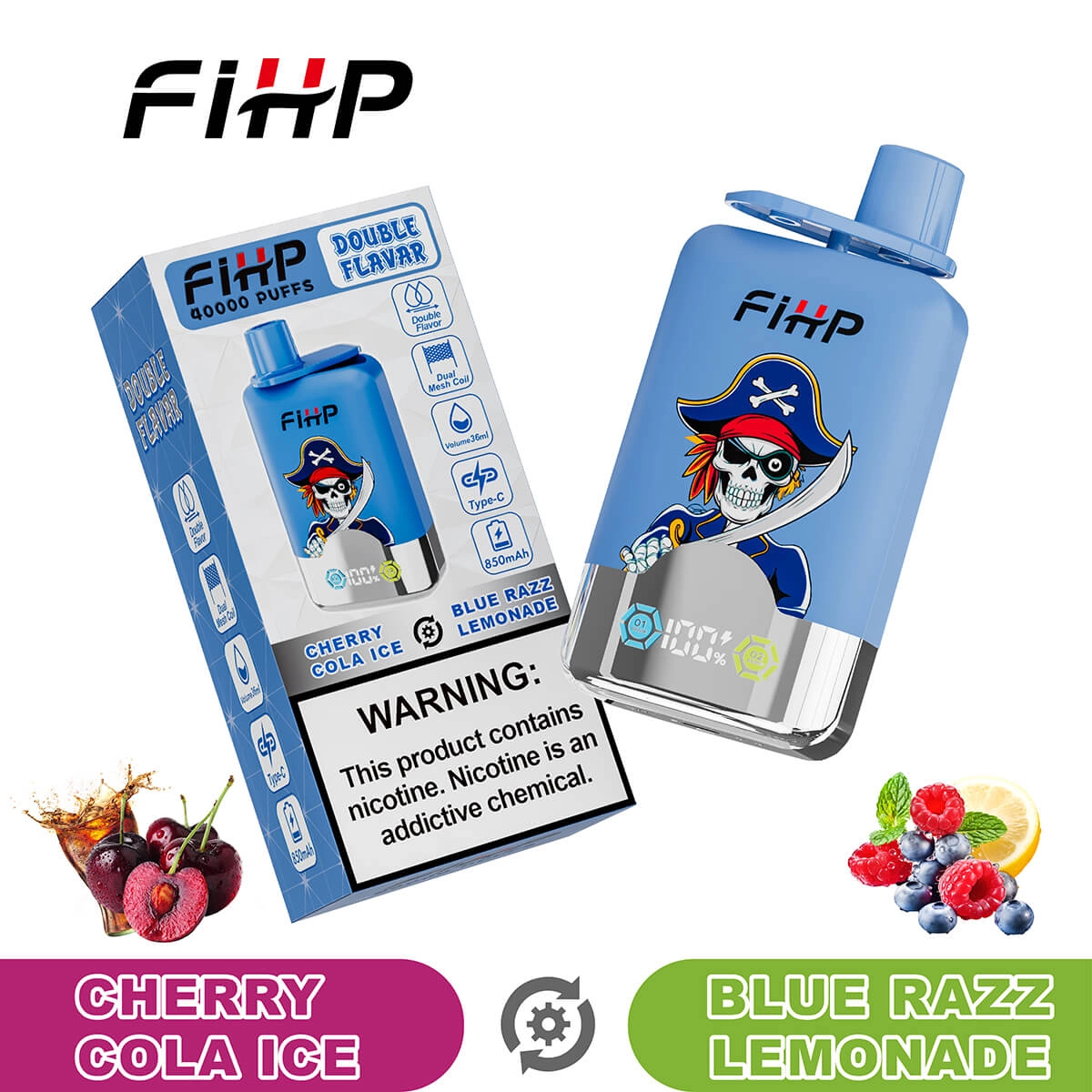 FIHP 40K Dual-Flavor Disposable Electronic Cigarette Wholesale - Image 9