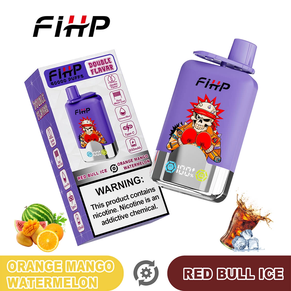 FIHP 40K Dual-Flavor Disposable Electronic Cigarette Wholesale - Image 7