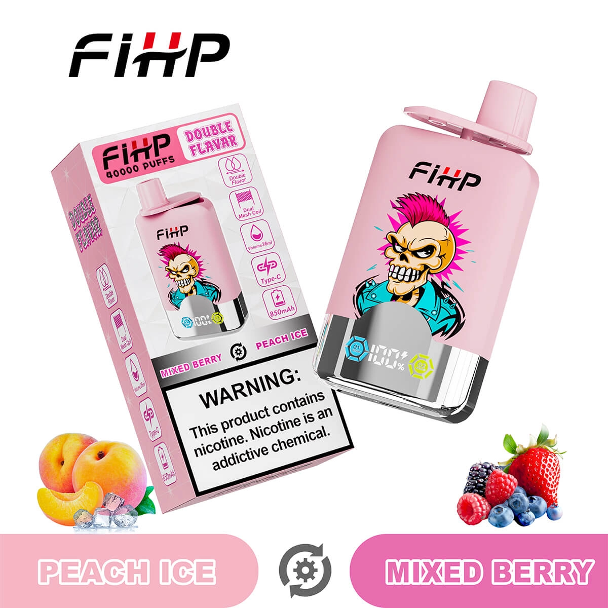 FIHP 40K Dual-Flavor Disposable Electronic Cigarette Wholesale - Image 4