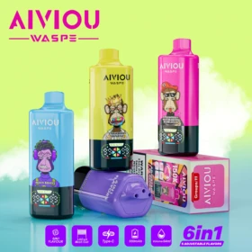 WASPE AIVIOU 150000 Puffs Six Tastes Bulk Buy Rechargeable Disposable Vapes Wholesale