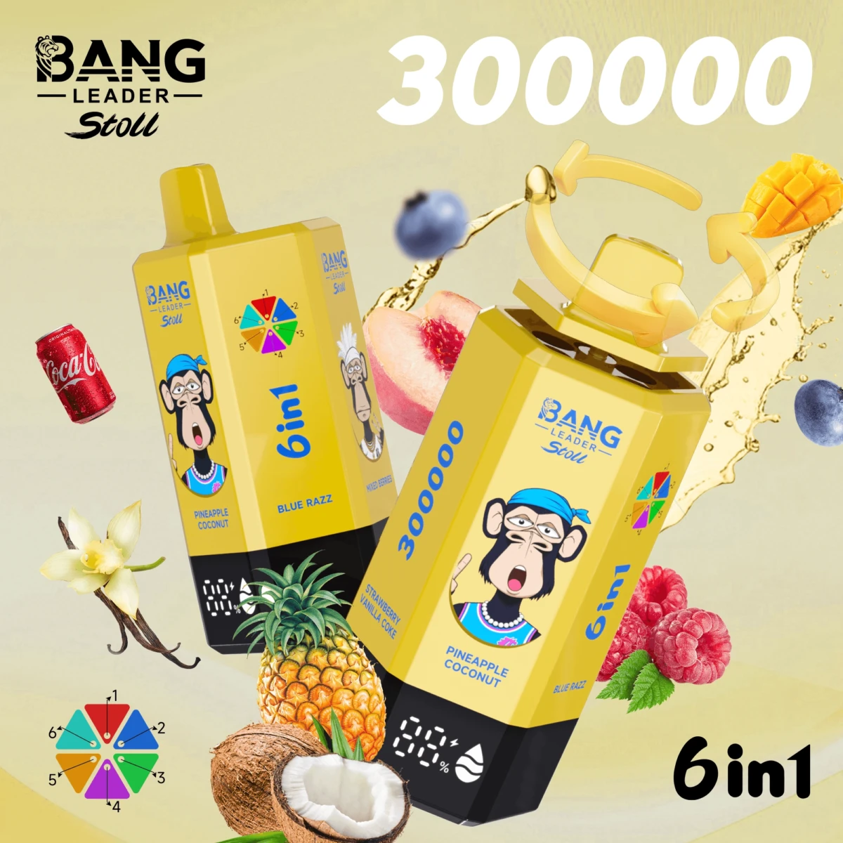Alternative view of Bang Leader Stoll 300K – 6 in 1 Flavors Disposable Vape | 300,000 Puffs