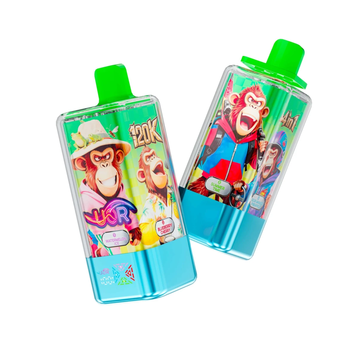 UOR 4 in 1 120K Disposable Vape Blueberry Cherry Ice Watermelon Ice Summer Time 4 Flavors
