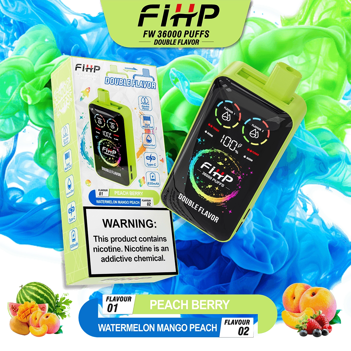 FIHP 36,000 Puffs Double-tastes Vape - Image 12