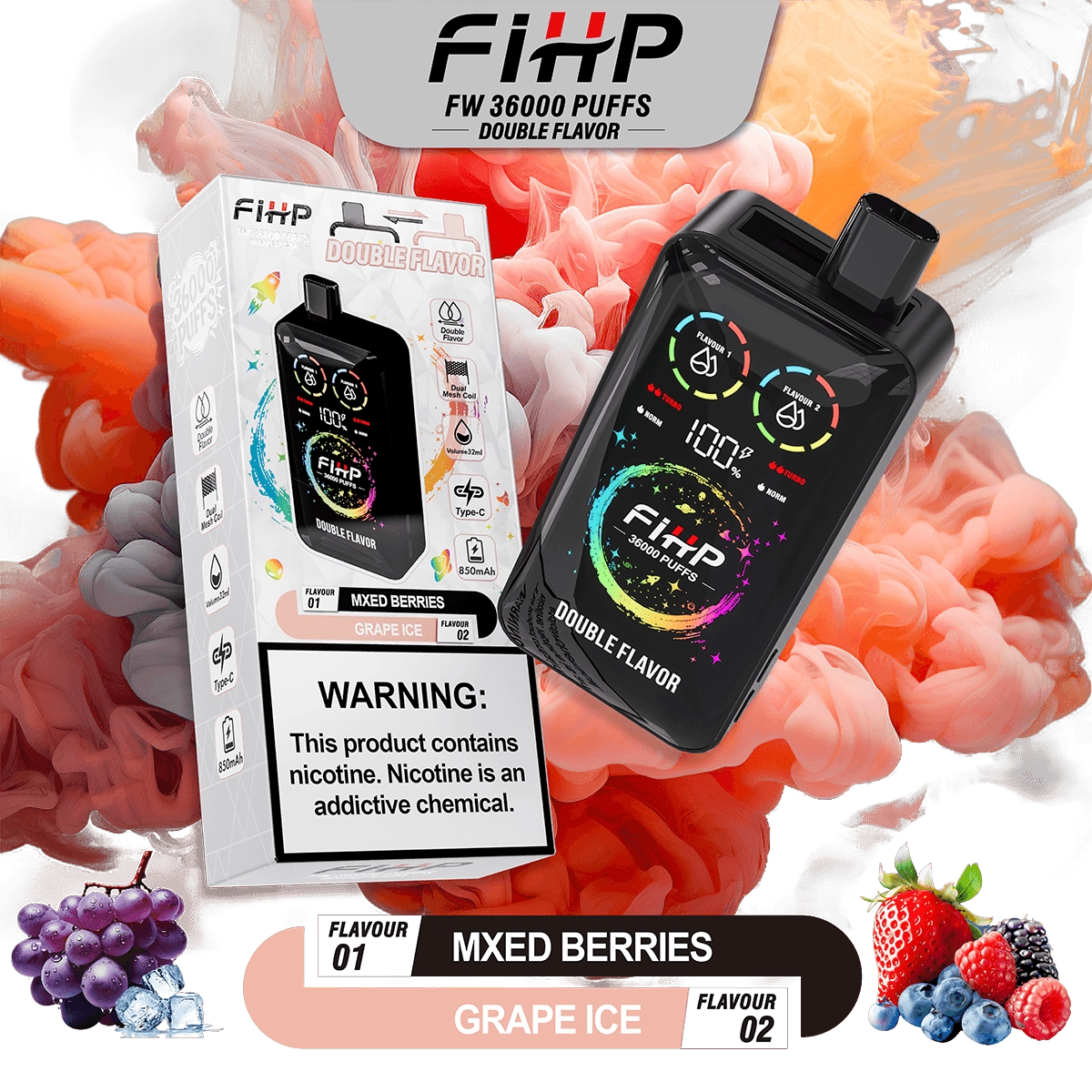 FIHP 36,000 Puffs Double-tastes Vape - Image 10